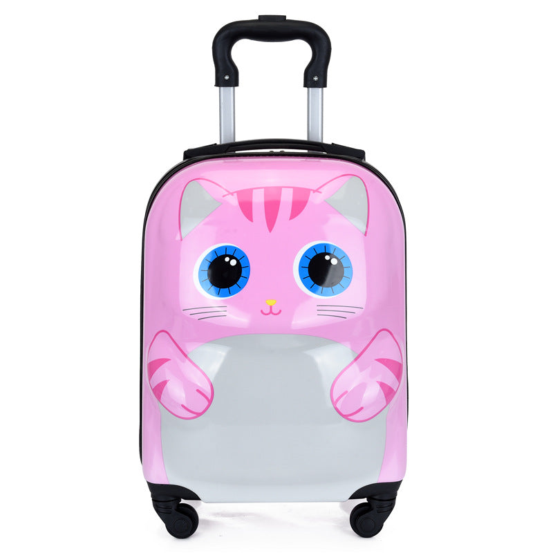 Children Kids Holiday Travel Hard Shell Suitcase Luggage Trolley Bags 4 Wheels