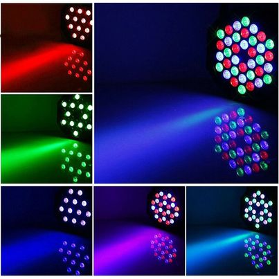 36 LED Stage Lights RGB Par Can Flat DMX512 DJ Disco Bar Uplighter Lighting RC