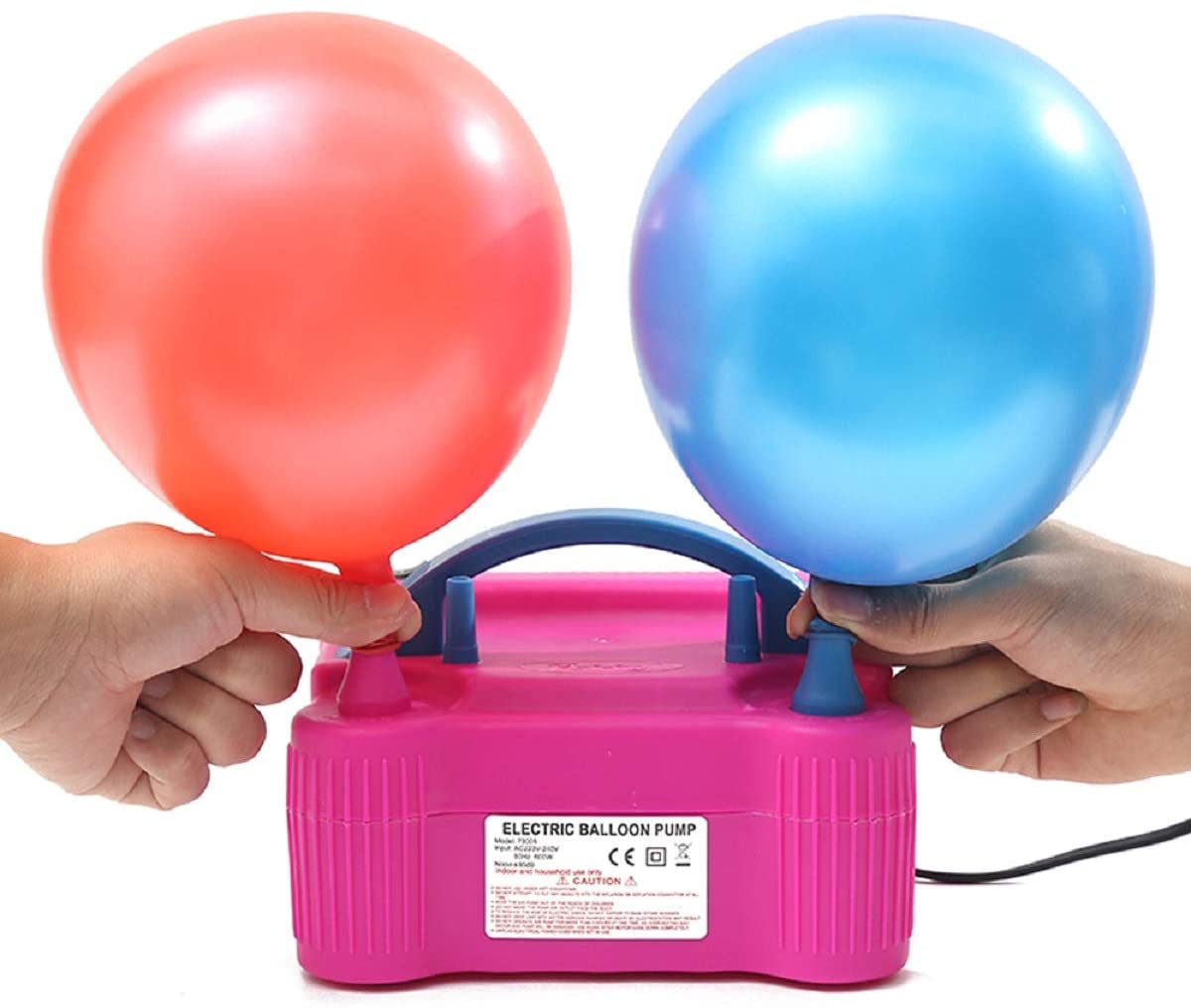 Portable Electric Balloon Pump Party Inflator Air Blower Dual Nozzles UK Plug