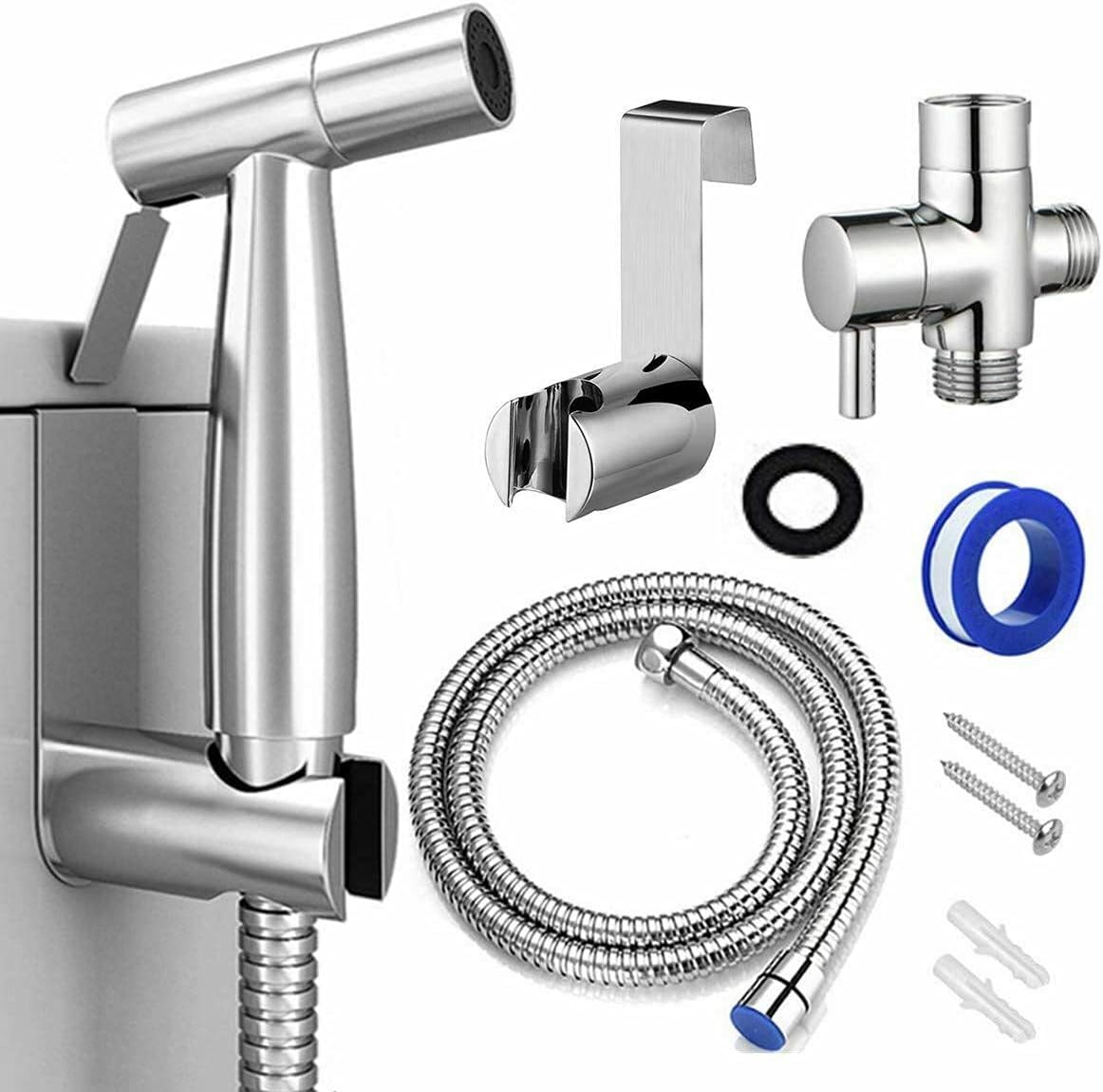 Toilet Bidet Shower Head Spray Douche Kit Hygienic Muslim Hose Handheld