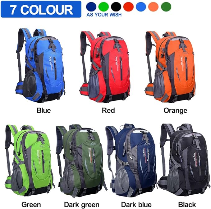 40L Waterproof Large Bag Backpack Camping Hiking Walking Travel Sport Rucksack