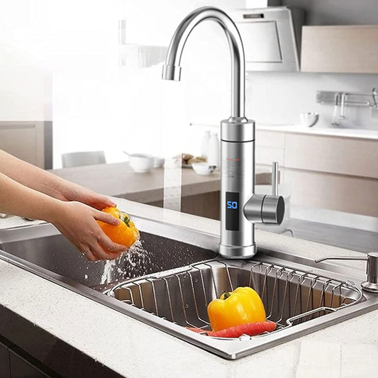 Electric Instant Heater Tap, Kitchen Sink Mixer Taps with LED Digital Display