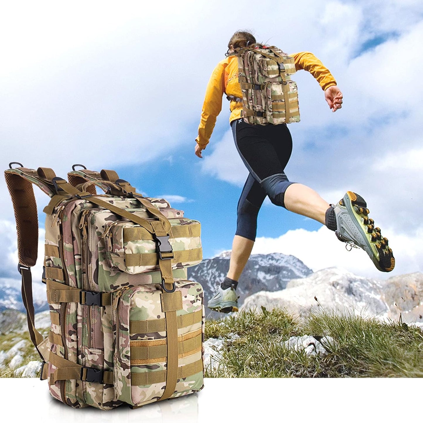 30L Military Tactical Army Backpack Rucksack Camping Hiking Trekking