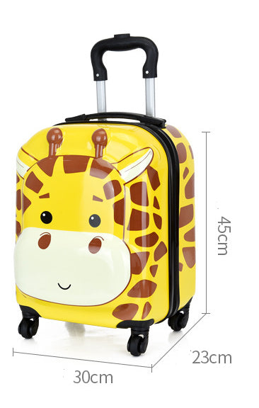 Children Kids Holiday Travel Hard Shell Suitcase Luggage Trolley Bags 4 Wheels