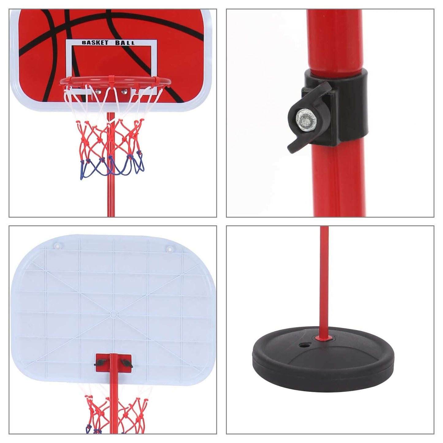 Free Stand Portable Max 1.5m Adjustable BASKETBALL Hoop Goal Adjustable Height