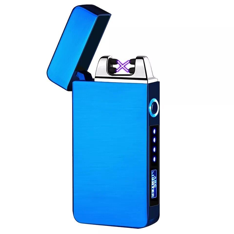 Electric Plasma Rechargeable Flameless Arc Lighter USB Double Touch Sensor