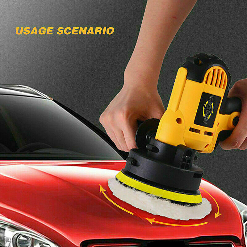 Rotary Car Polisher Buffer Sander Polishing Electric Tool Waxer Machine & 5" Pad