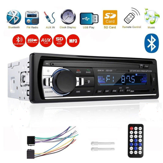 Car Radio Bluetooth Stereo Head Unit Player MP3/USB/TF/AUX-IN/FM In-dash Non CD