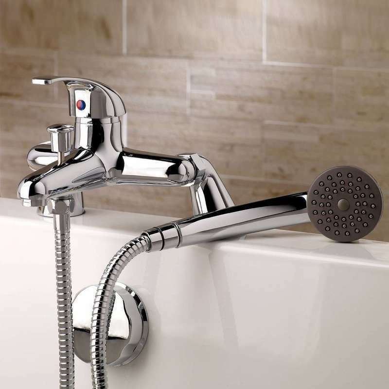 Luxury Bathroom Chrome Sink Bath Filler Tap Shower Mixer Taps with Hand Held Set