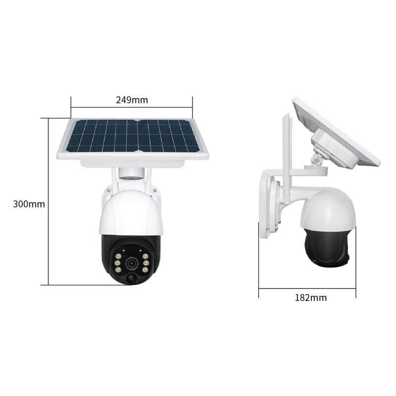 Solar Battery CCTV Camera Wireless Home Outdoor Security System HD PTZ 2way Talk