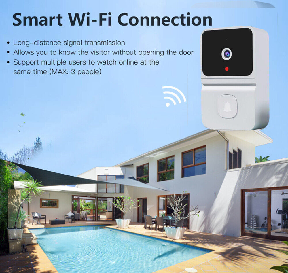 Smart Wireless WiFi Video Doorbell Phone Camera Door Bell Ring Intercom Security