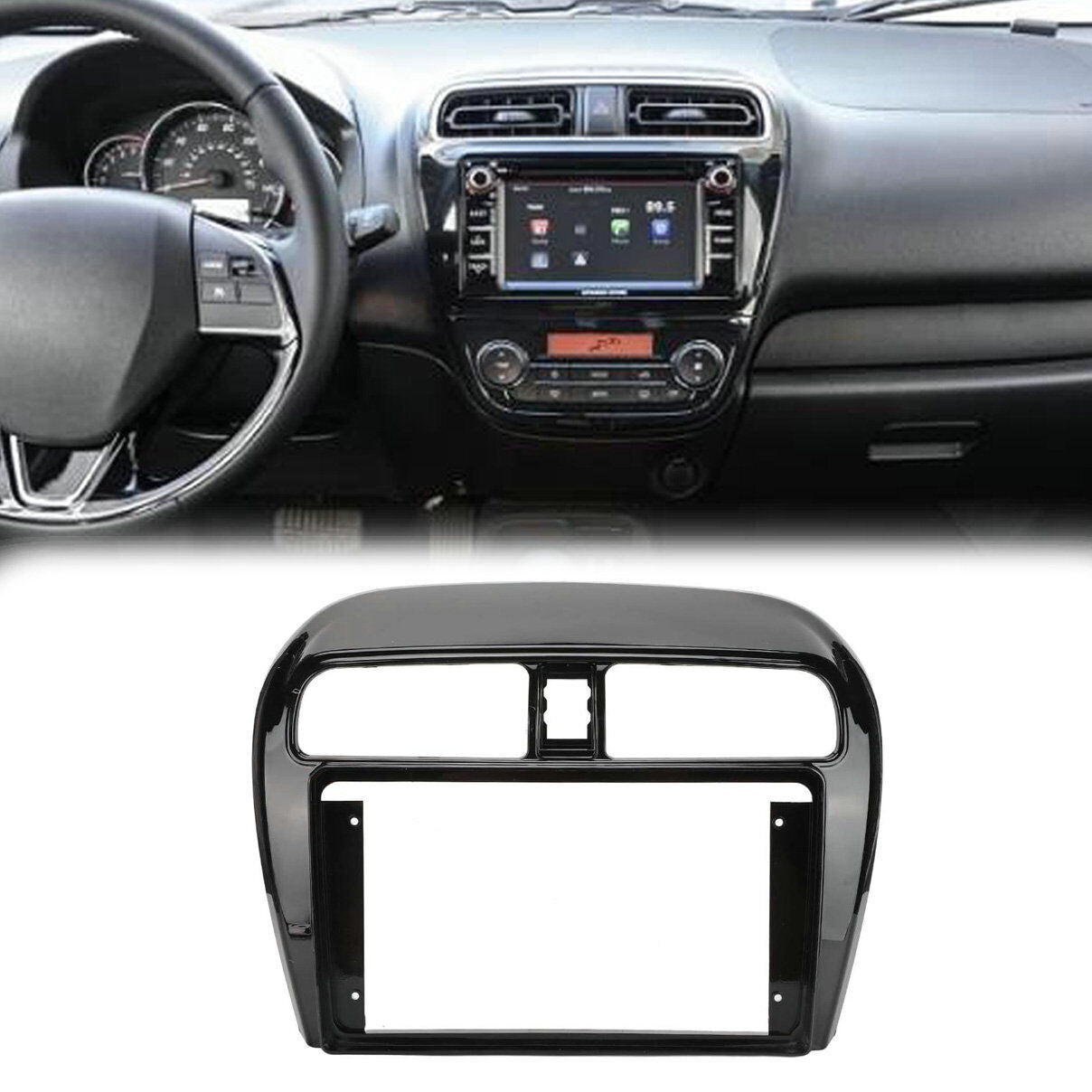 9" Android Car Stereo with fascia frame for Mitsubishi Mirage plus MP5 CarPlay Rear Camera