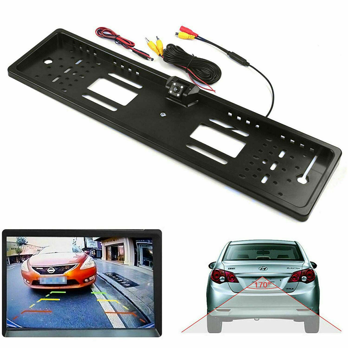 170° Car Rear View Reversing HD Camera Back Up Parking Number Plate Night Vision