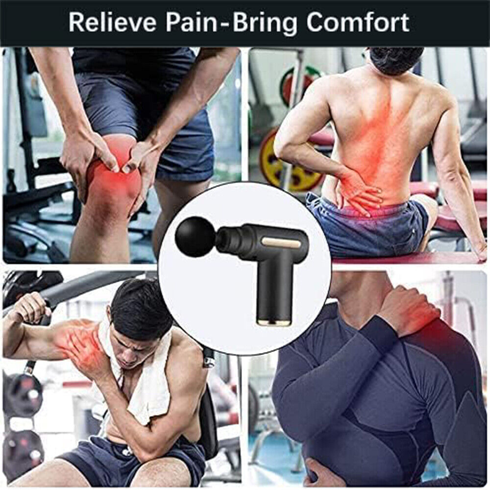 4 Heads Massage Gun Deep Tissue Handheld Percussion Muscle Percussion Massager