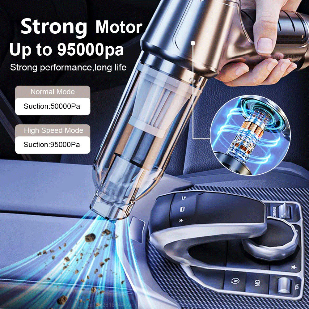 Powerful Car Vacuum Cleaner Wet/Dry Cordless Strong Suction Handheld Cleaning