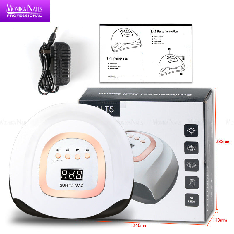 220W Professional UV GEL Nail Lamp LED Light Dryer Polish Cure Time Portable