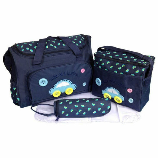 Baby Diaper Changing Bag 4Pcs Maternity Wipe Clean Mat Shoulder Messenger Pad