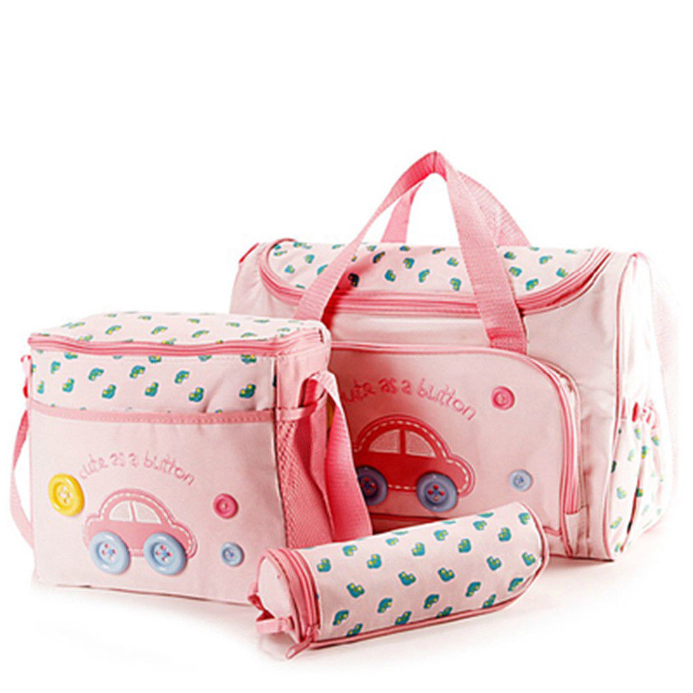 Baby Diaper Changing Bag 4Pcs Maternity Wipe Clean Mat Shoulder Messenger Pad