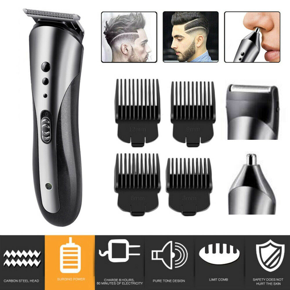 Rechargeable Hair Clipper Electric Shave Machine Razor Trimmer Haircut Set