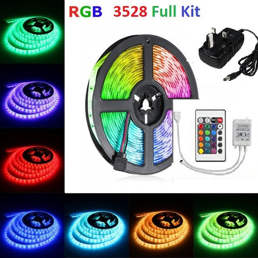 3528 SMD RGB LED Strip Lights Lamp + 24Key IR Remote Controller