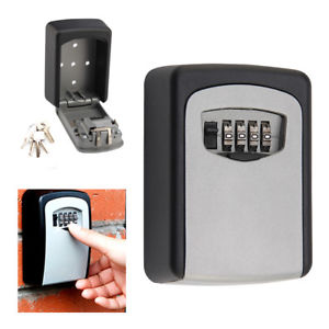 Safe Box Outdoor 4 Digit High Security Wall Mounted Key Code Lock Storage