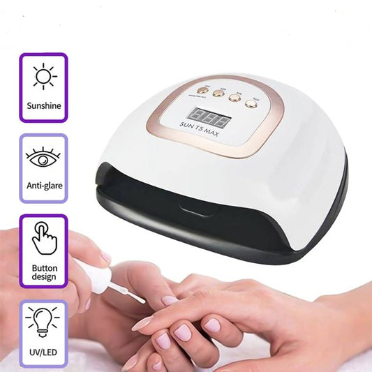 220W Professional UV GEL Nail Lamp LED Light Dryer Polish Cure Time Portable