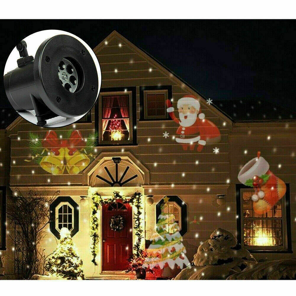 LED Projector Indoor Outdoor Snow Falling Lights Christmas Halloween Party Deco