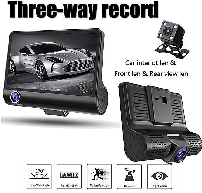 4” Dual Lens 1080P HD Car DVR Rear view Video Dash Cam Recorder Camera G-sensor