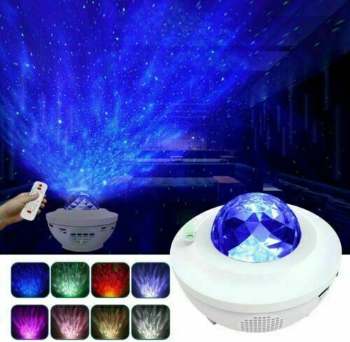 LED Galaxy Ocean Wave Star Projector Night Light Bluetooth Music Speaker Party