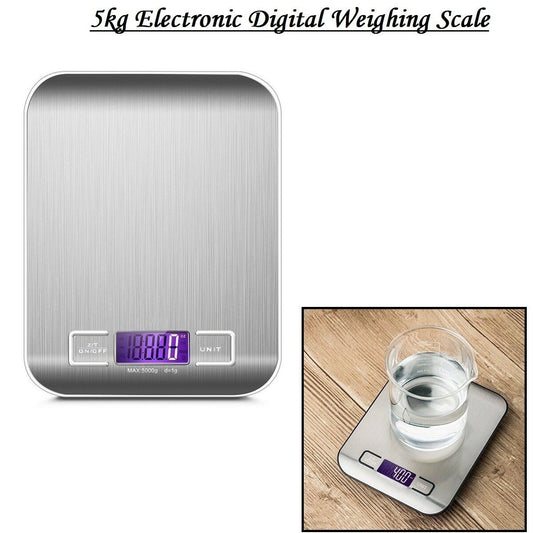 Home Kitchen Electronic Weight Scale Digital LCD Display Food Balance Upto 5000g