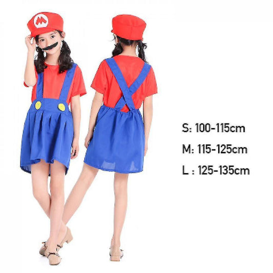 Halloween Super Mario Costume Women Luigi Costume Clothing Sexy Plumber Party fancy dress Girl Cute Mario dress