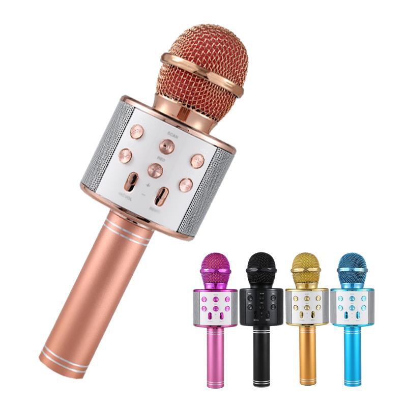 Portable Wireless Bluetooth 4.0 Hand Held Karaoke Microphone Speaker Player