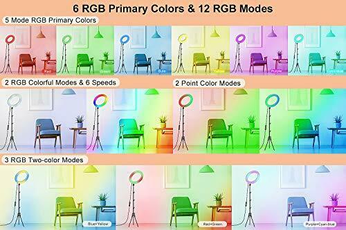 10" LED RGB Ring Light Dimmable Lighting Kit Phone Selfie Tripod Makeup Youtube