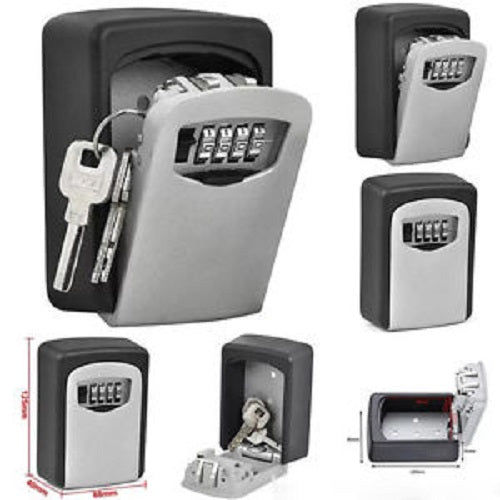 Safe Box Outdoor 4 Digit High Security Wall Mounted Key Code Lock Storage