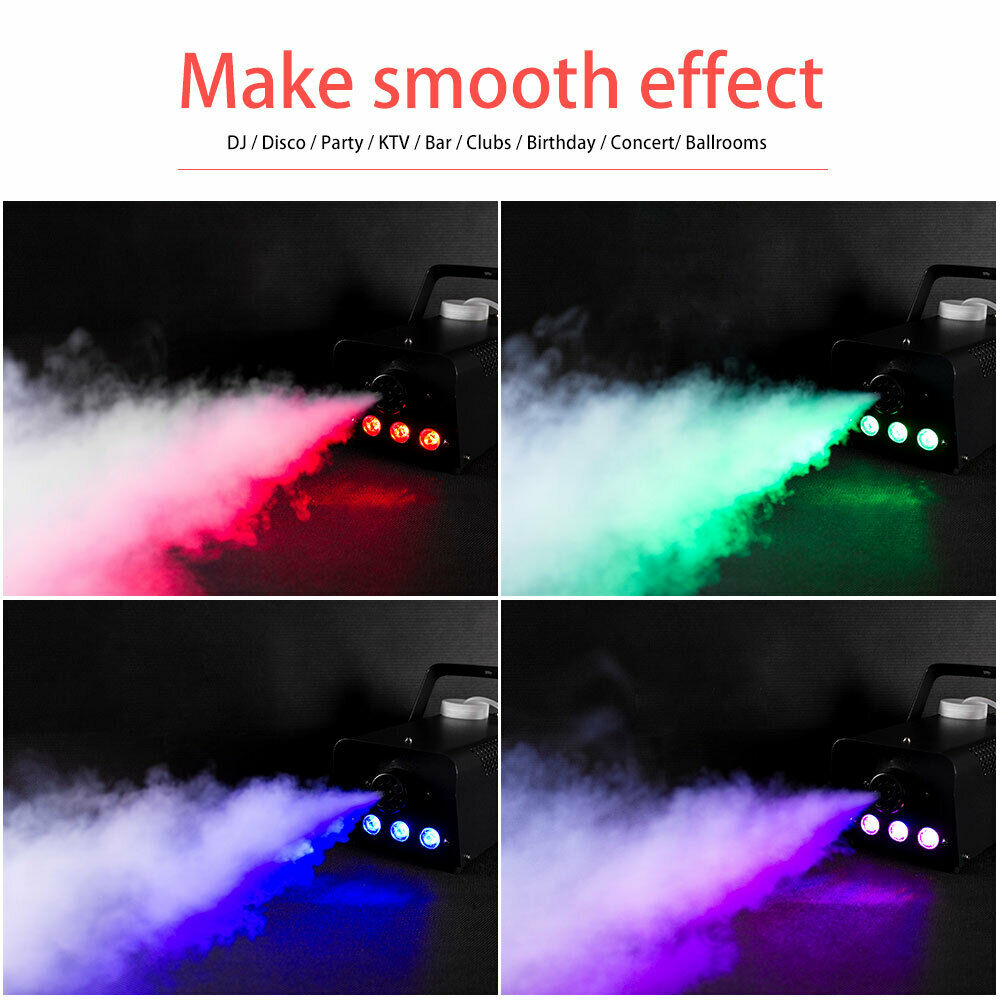 Fog Machine with Wireless Remote Control, Portable 500W LED for Holidays Parties Weddings